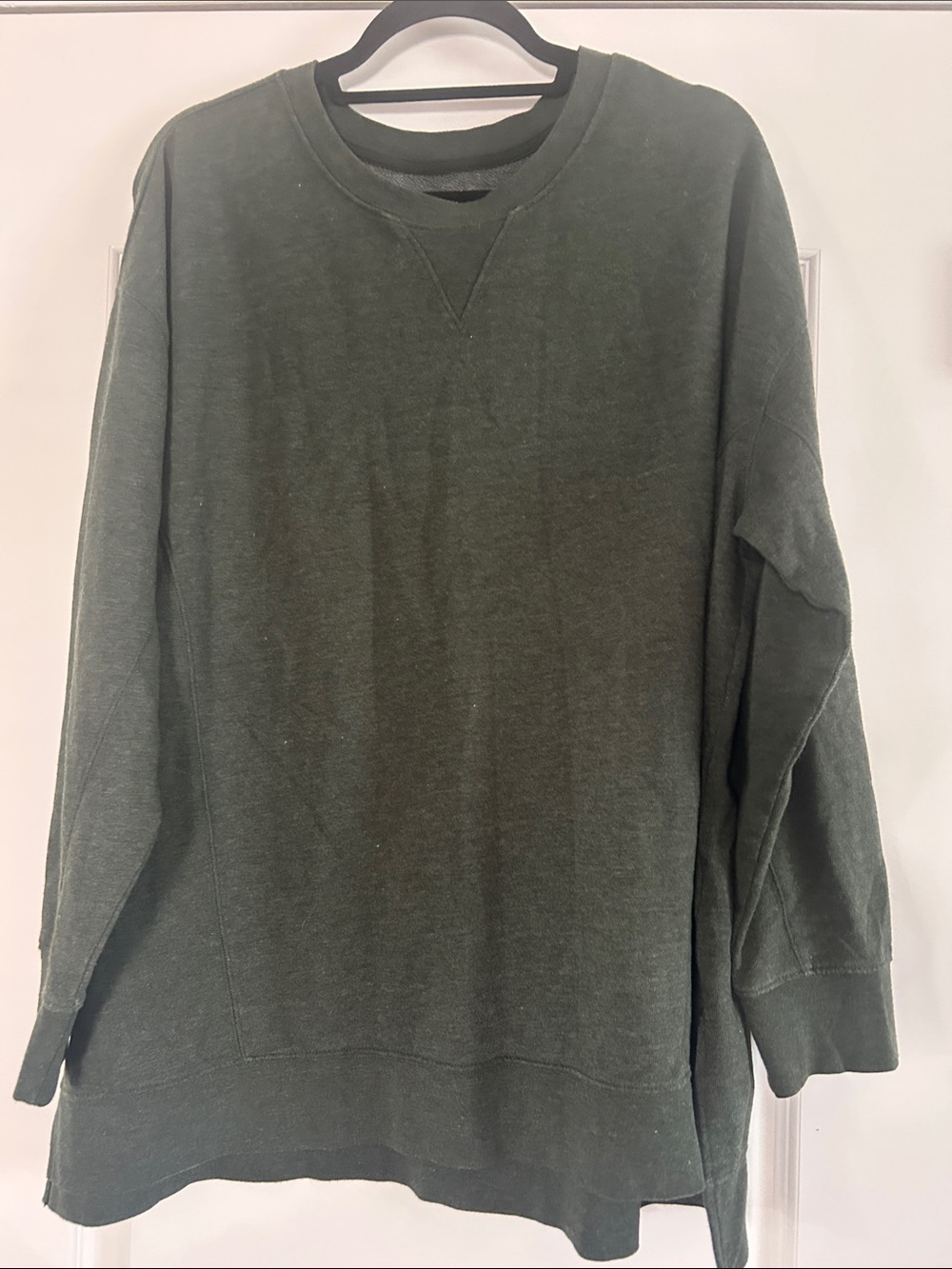 Terra & Sky Dark Olive Crewneck Pullover